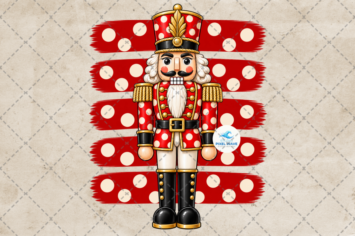 Polka Dot Nutcracker Christmas Png