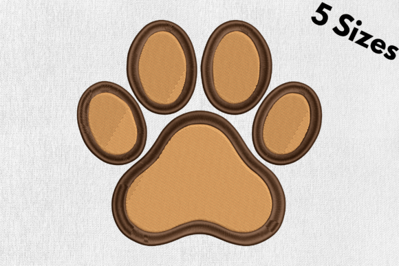Puppy Paw Print, Pet Paw Embroidery
