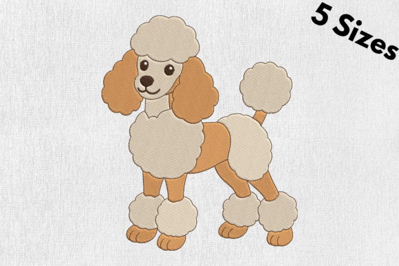 Puppy, Poodle Dog Embroidery Design