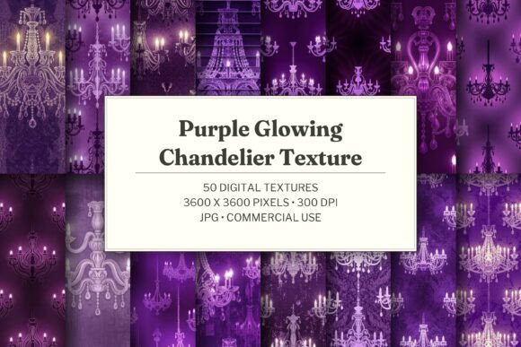 Purple Glowing Chandelier Texture