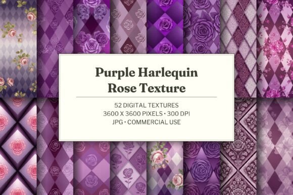 Purple Harlequin Rose Texture