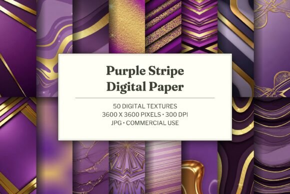 Purple Stripe Digital Paper