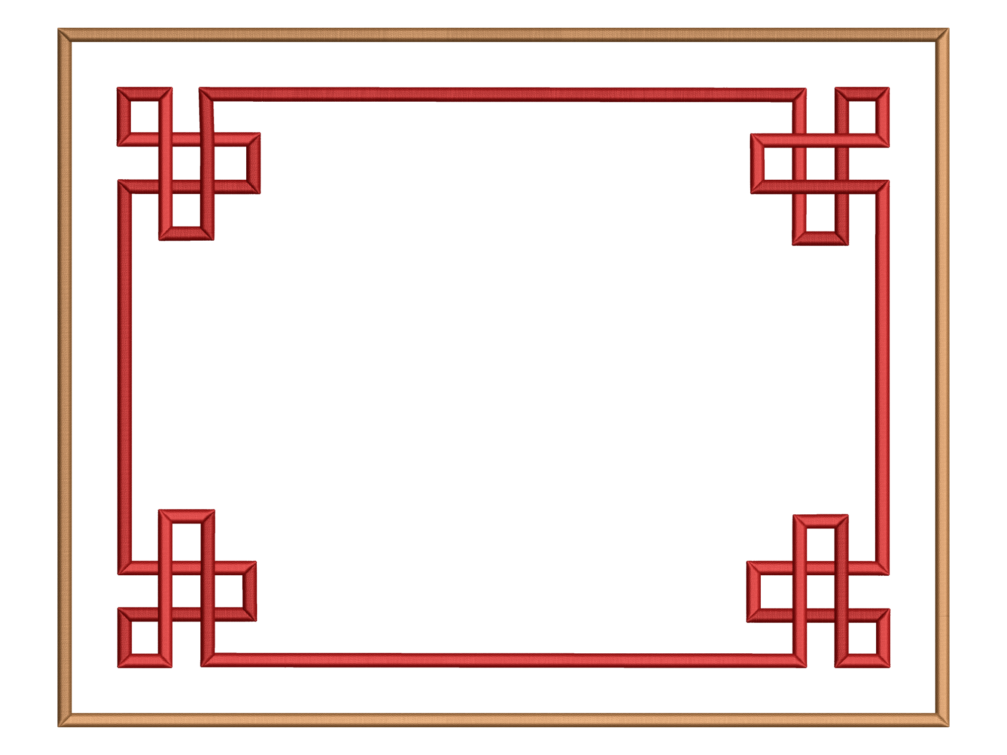 Red Square Corner Placemat