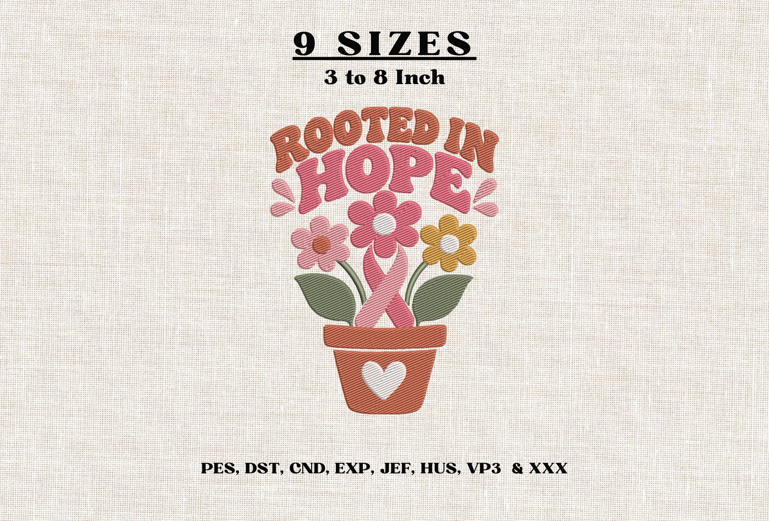 Rooted in Hope Embroidery Pattern DST