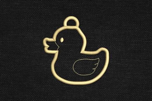 Rubber Duck Applique Ornament Outline