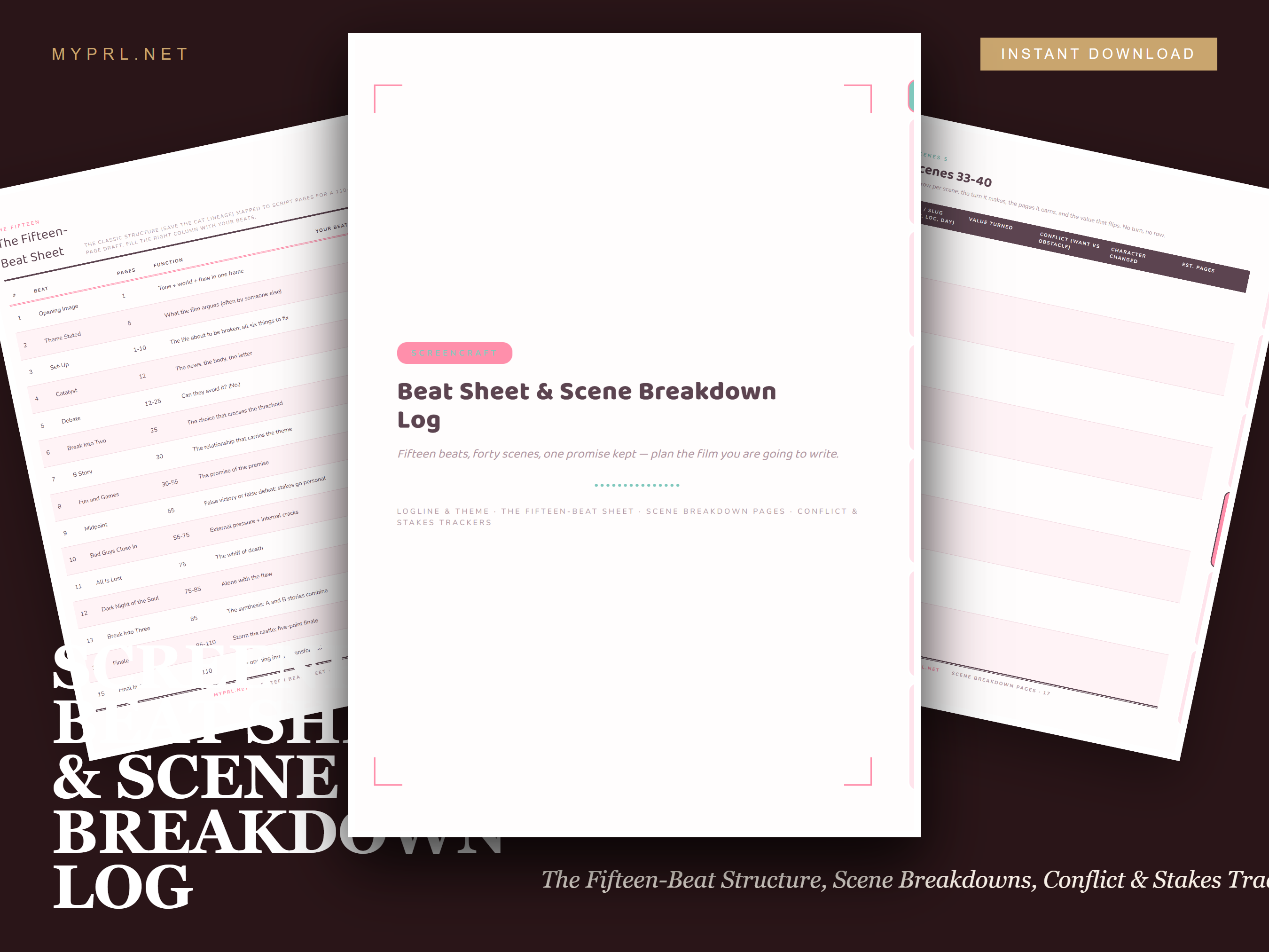 Screenplay Beat Sheet & Scene Breakdown Graphic by Healers Hub co ...