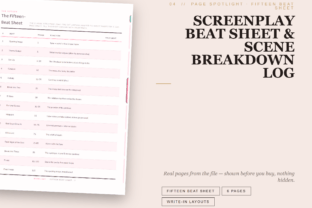 Screenplay Beat Sheet & Scene Breakdown Graphic by Healers Hub co ...