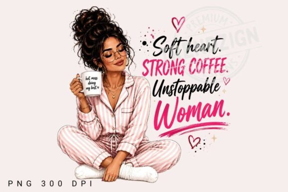 Soft Heart Strong Coffee PNG
