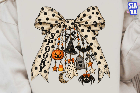 Spooky Bow Halloween PNG Shirt Design