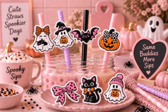 Halloween Straw Topper Bundle – 7-Piece 3D Print STL & 3MF Files - Image 2