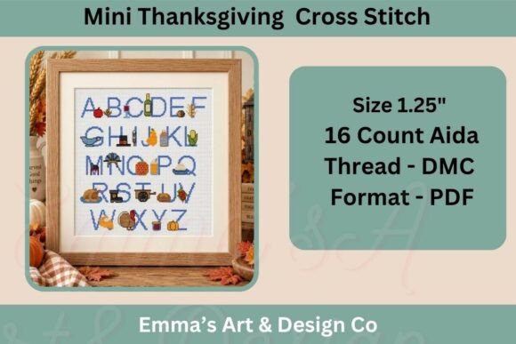 Thanksgiving Alphabet Cross Stitch