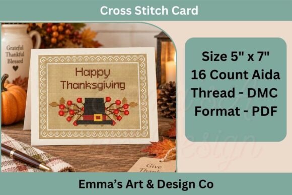 Thanksgiving Cross Stitch Card