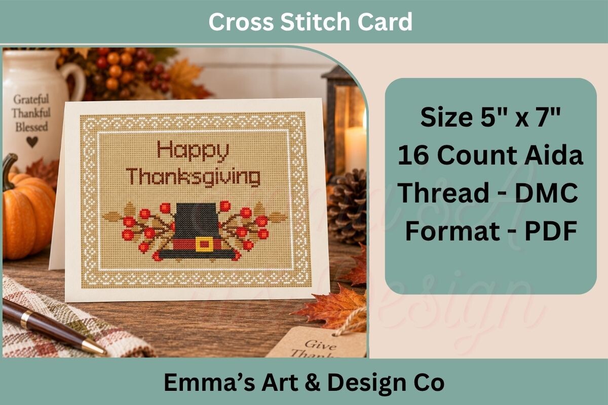 Thanksgiving Cross Stitch Card