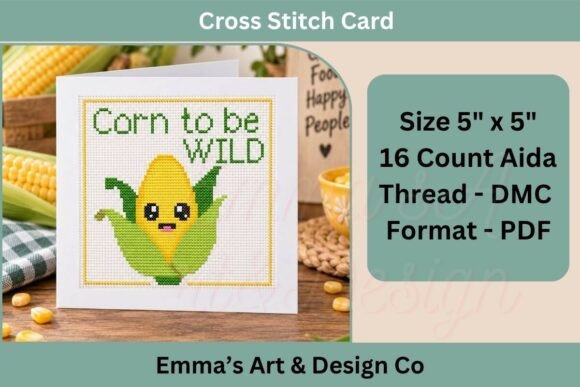 Thanksgiving Cross Stitch Card Pattern