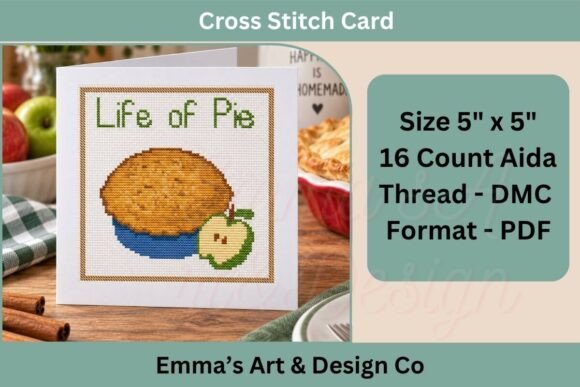 Thanksgiving Cross Stitch Card Pattern