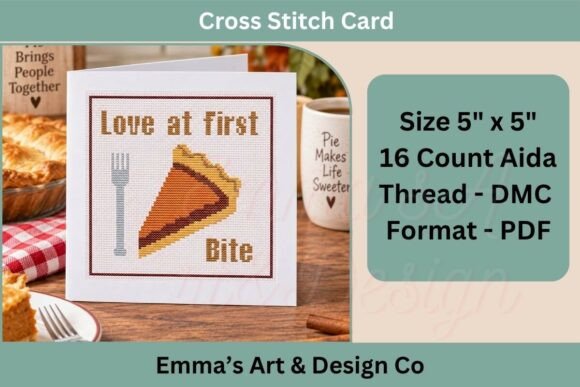Thanksgiving Cross Stitch Card Pattern