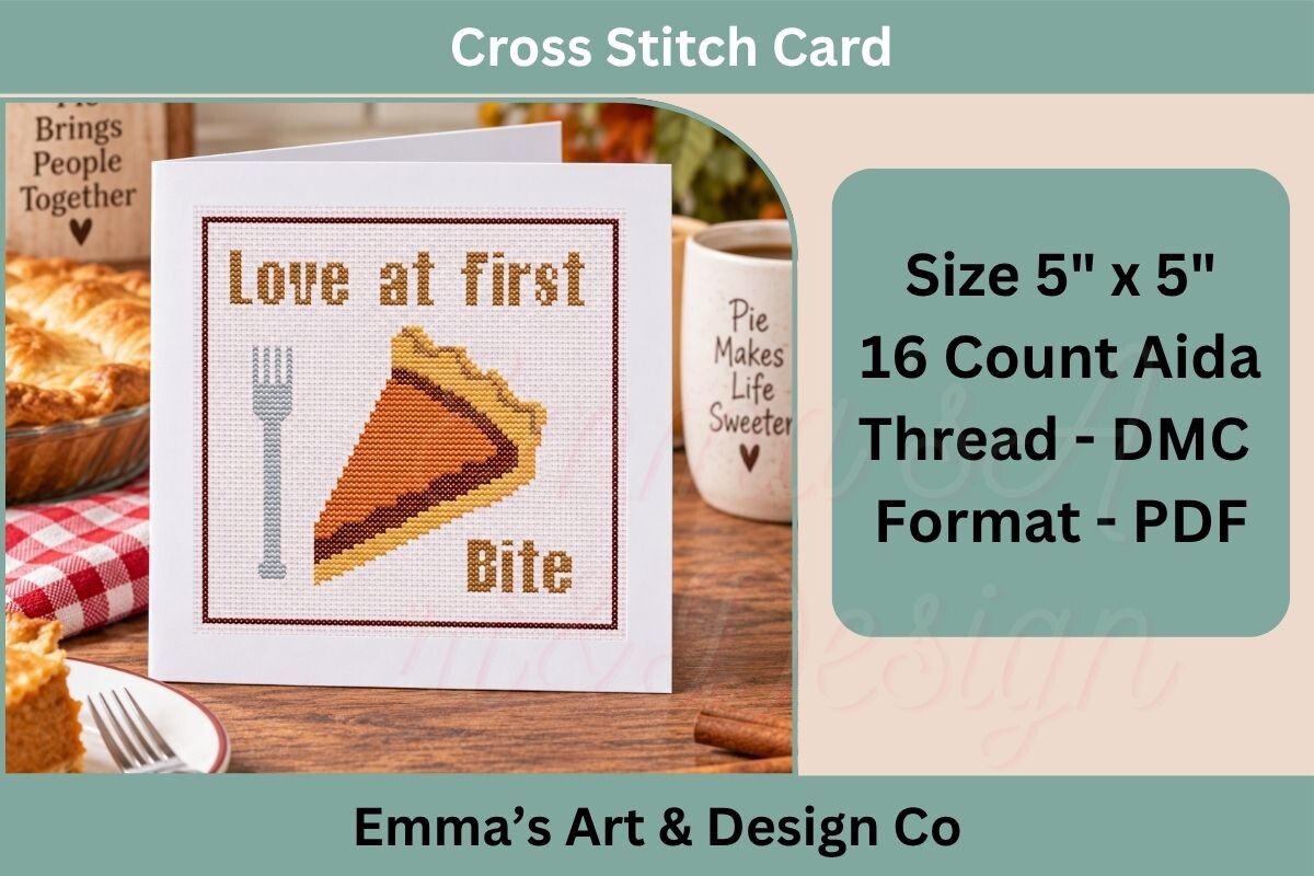 Thanksgiving Cross Stitch Card Pattern