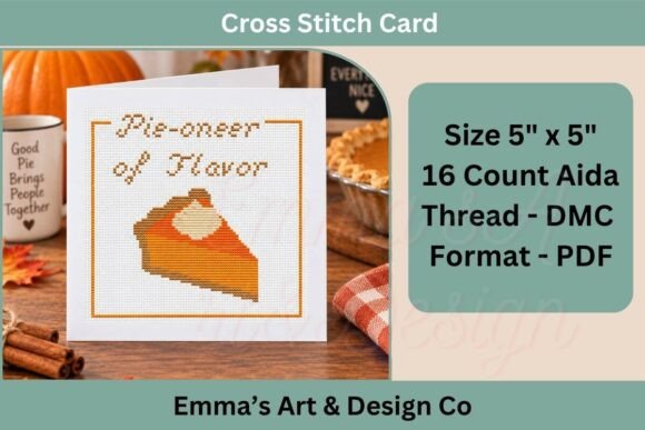 Thanksgiving Cross Stitch Card Pattern