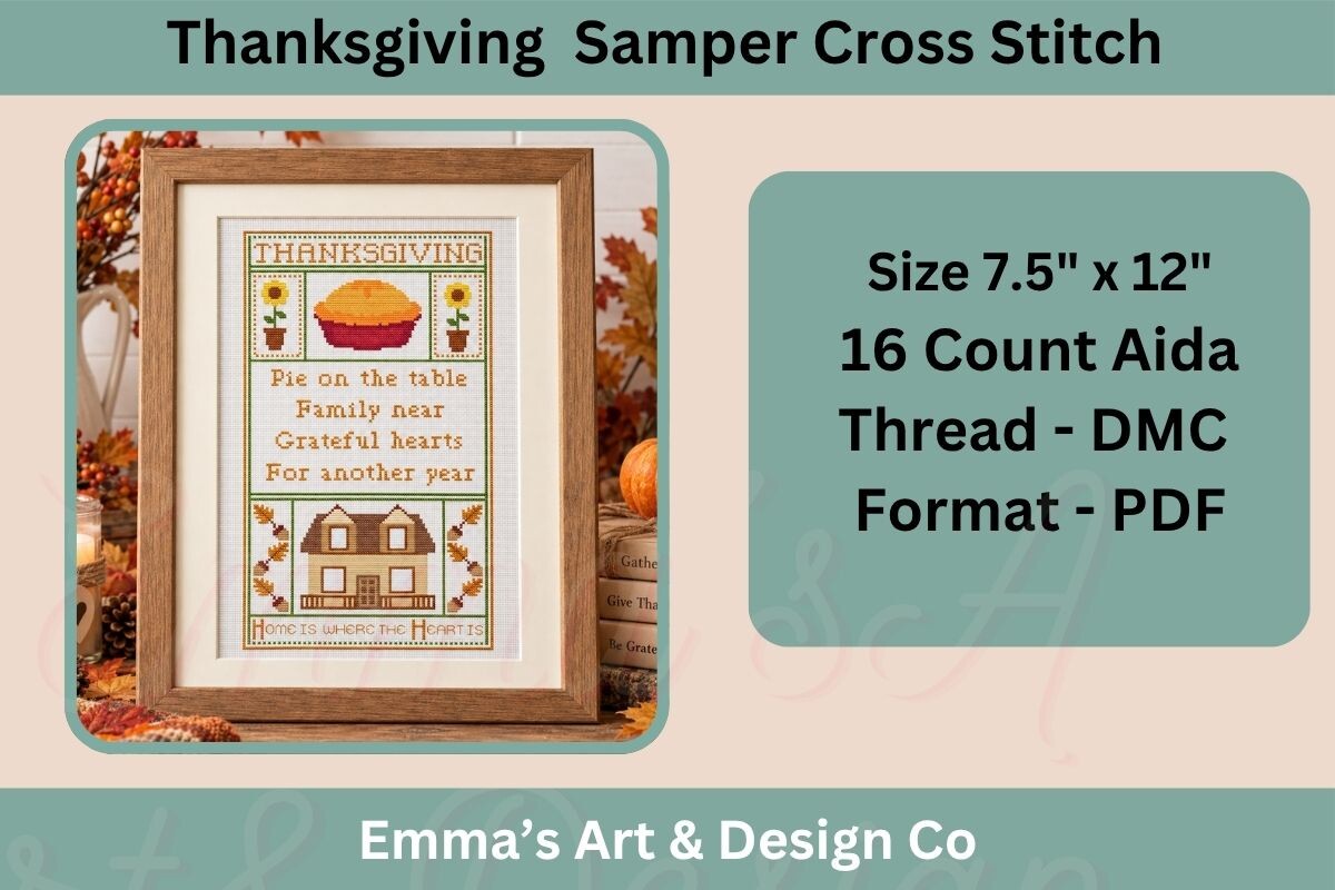 Thanksgiving Cross Stitch Sampler