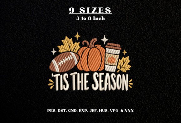 Tis the Season Embroidery Pattern DST