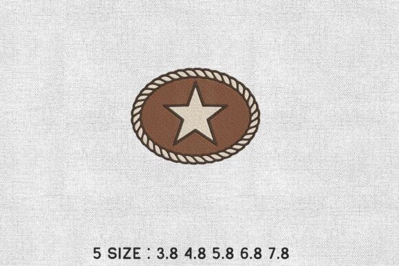 Western Star Belt Buckle Embroidery File