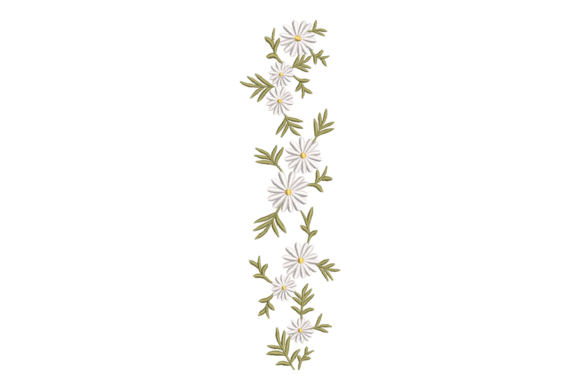 White Daisy Floral Border