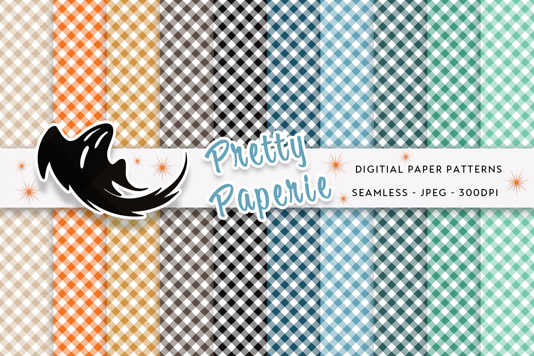 10 Halloween Digital Paper Backgrounds