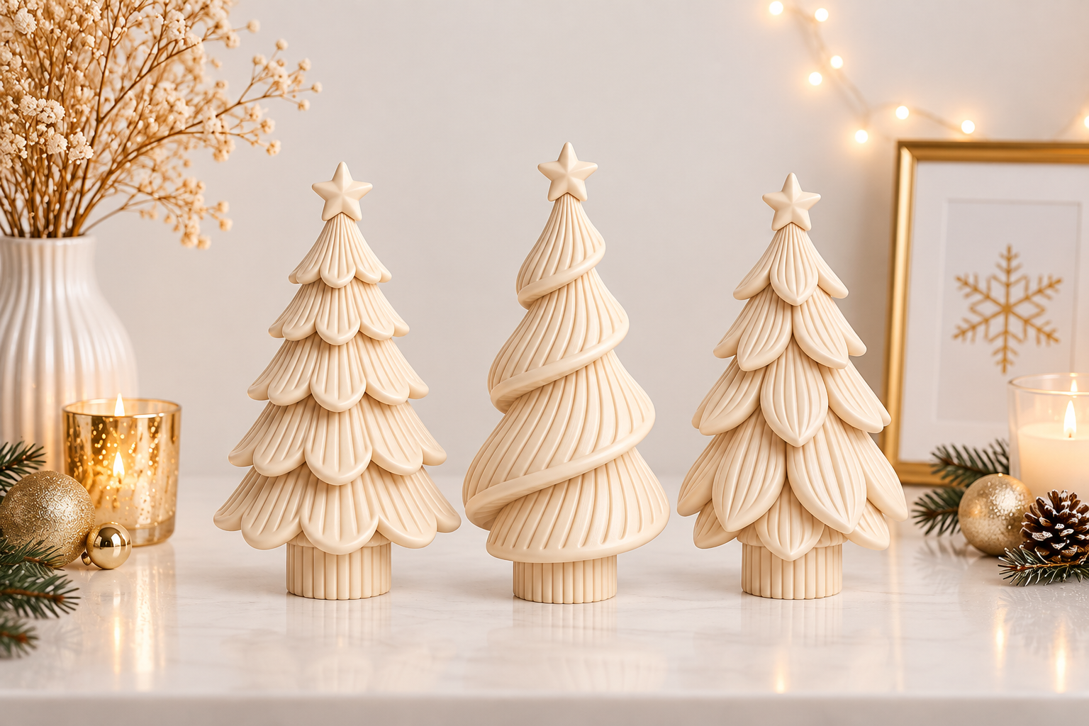 3D Printable Christmas Tree Trio STL – Nordic Holiday Decor Set - Image 6