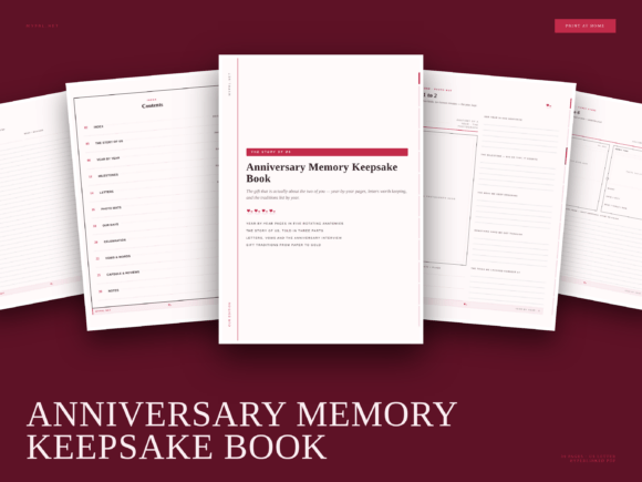 Anniversary Memory Keepsake Book