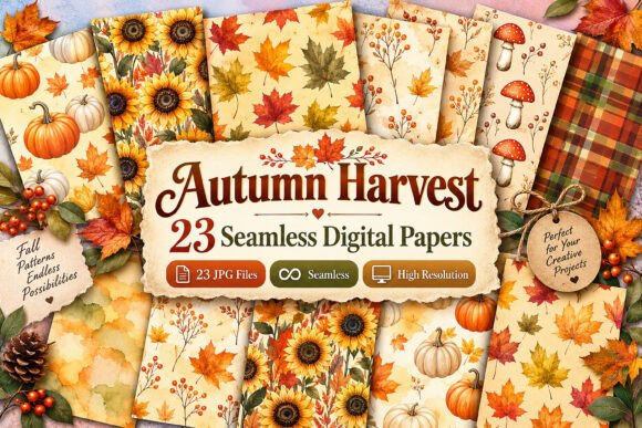 Autumn Harvest Digital Paper