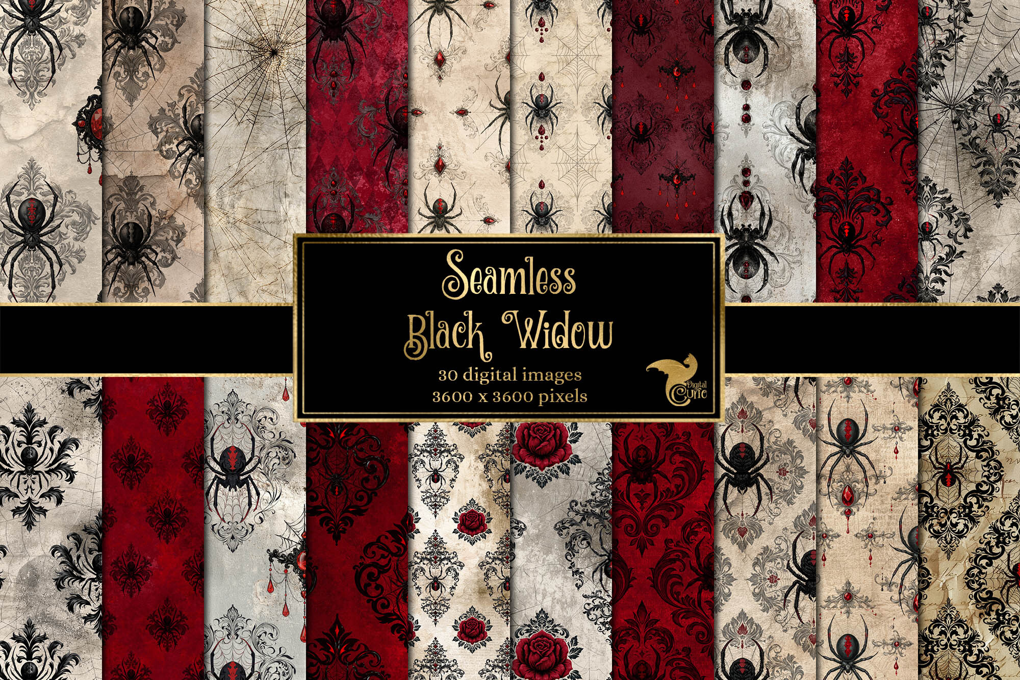 Black Widow Digital Paper