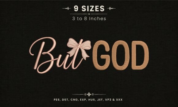 But God Christian Bow Script DST Design