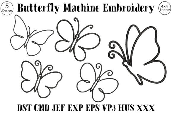 Butterfly Machine Embroidery Bundle