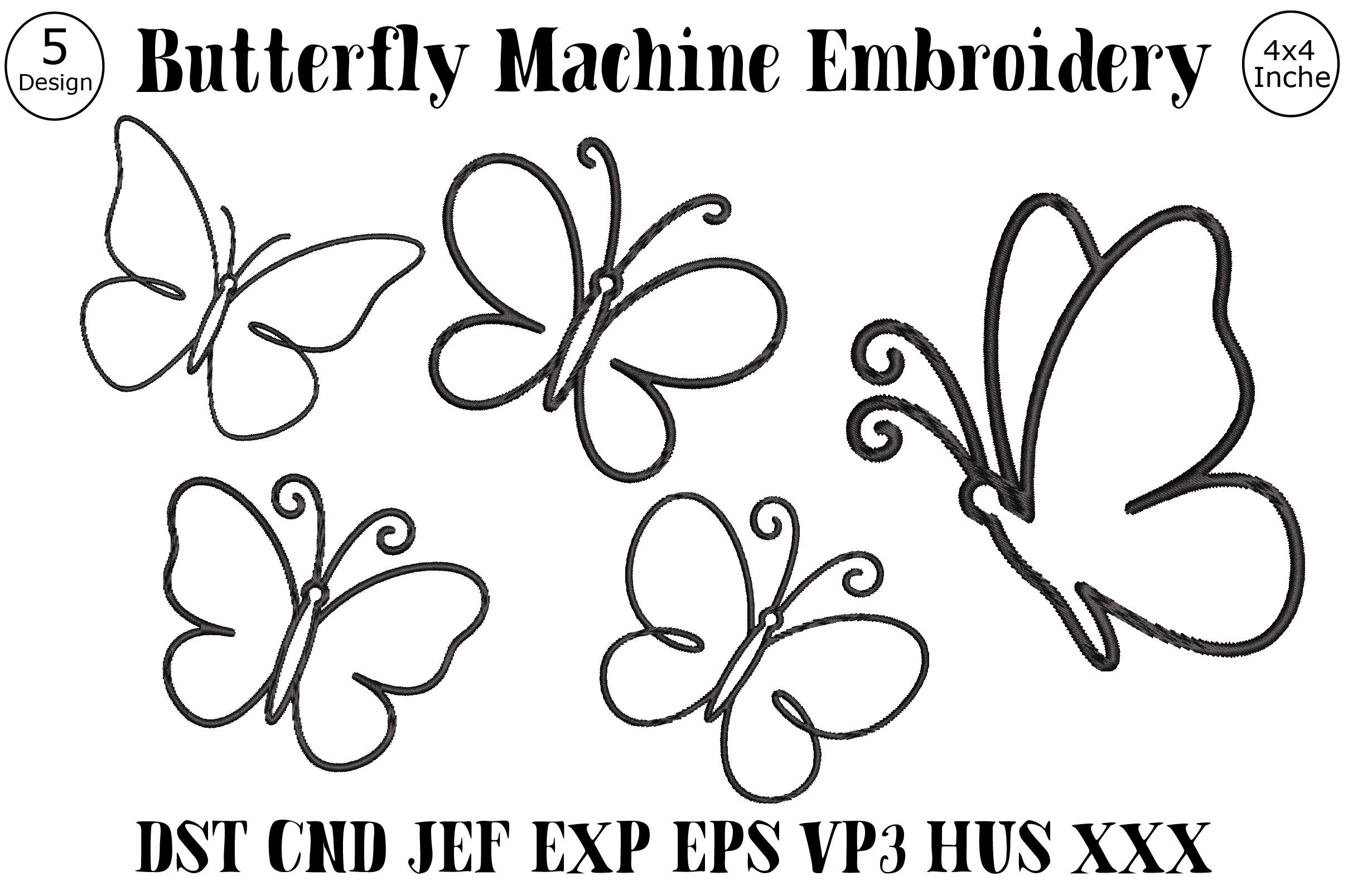 Butterfly Machine Embroidery Bundle
