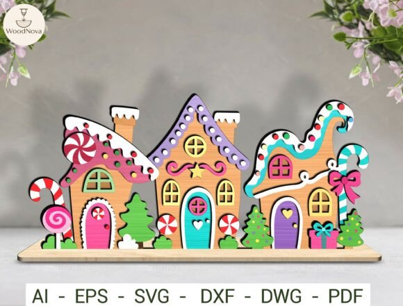 Candy Gingerbread House Decor