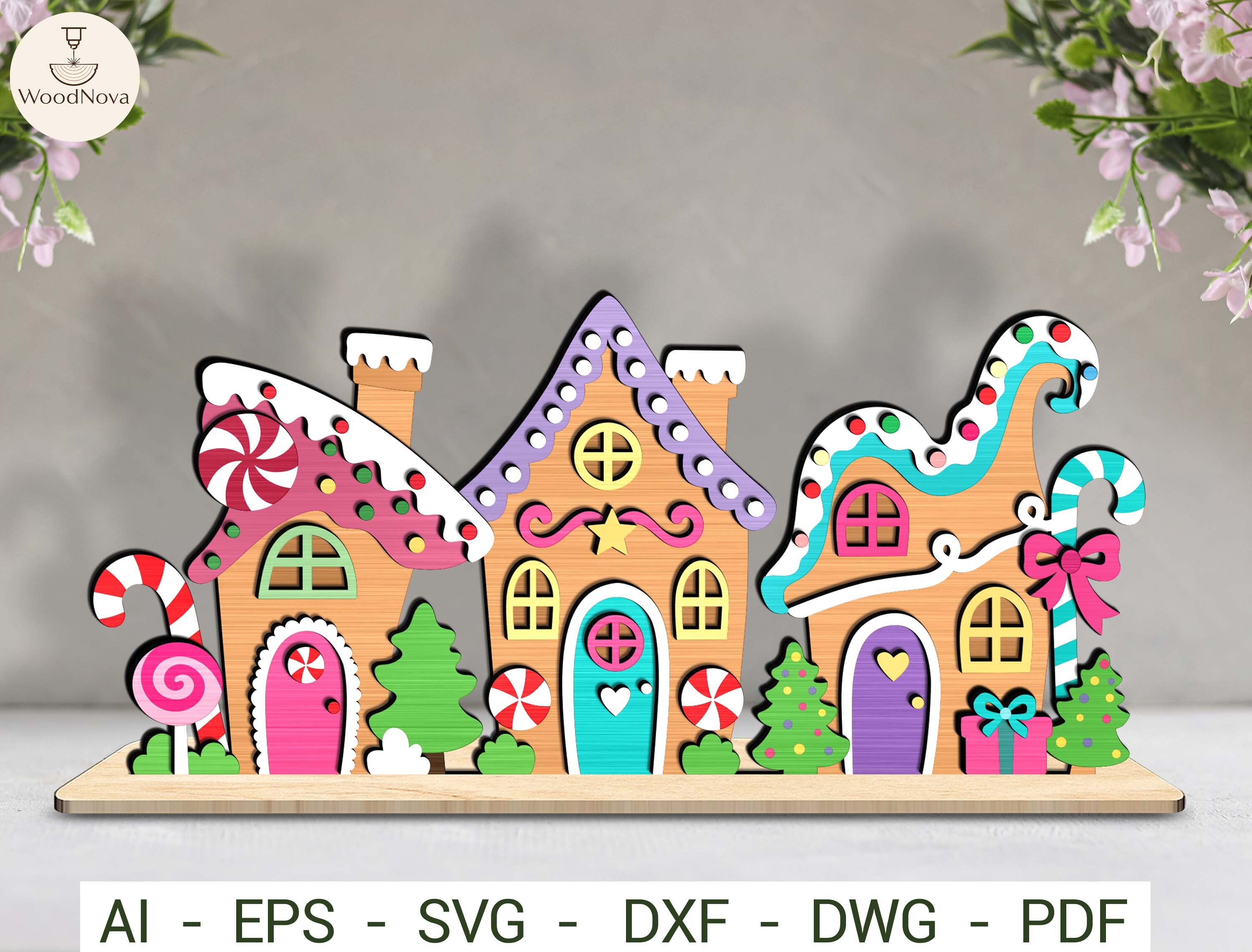 Candy Gingerbread House Decor
