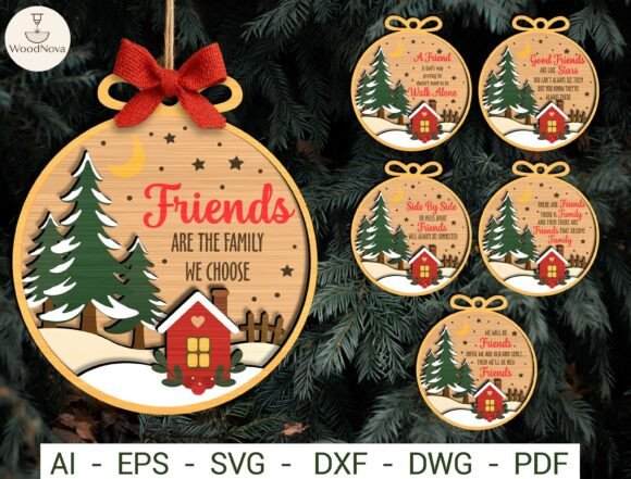 Christmas Friends Ornament