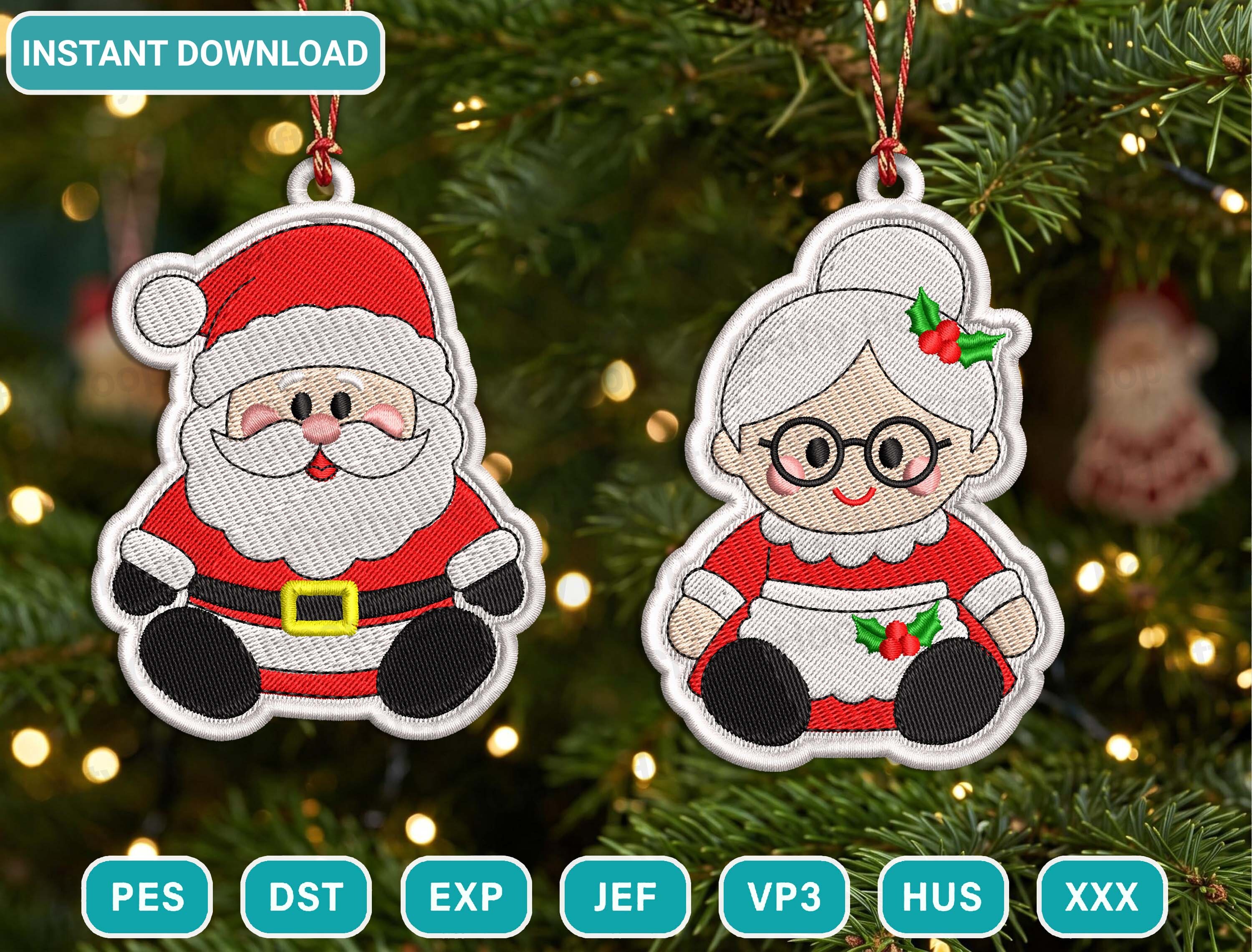 Christmas Ornament Embroidery Design