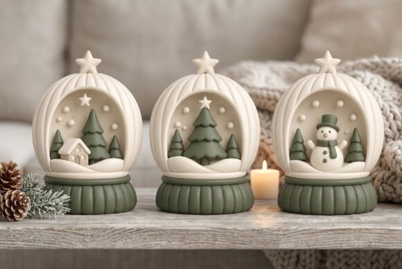 Christmas Tree Ornament Collection STL – 6 Festive 3D Print Files - Image 14
