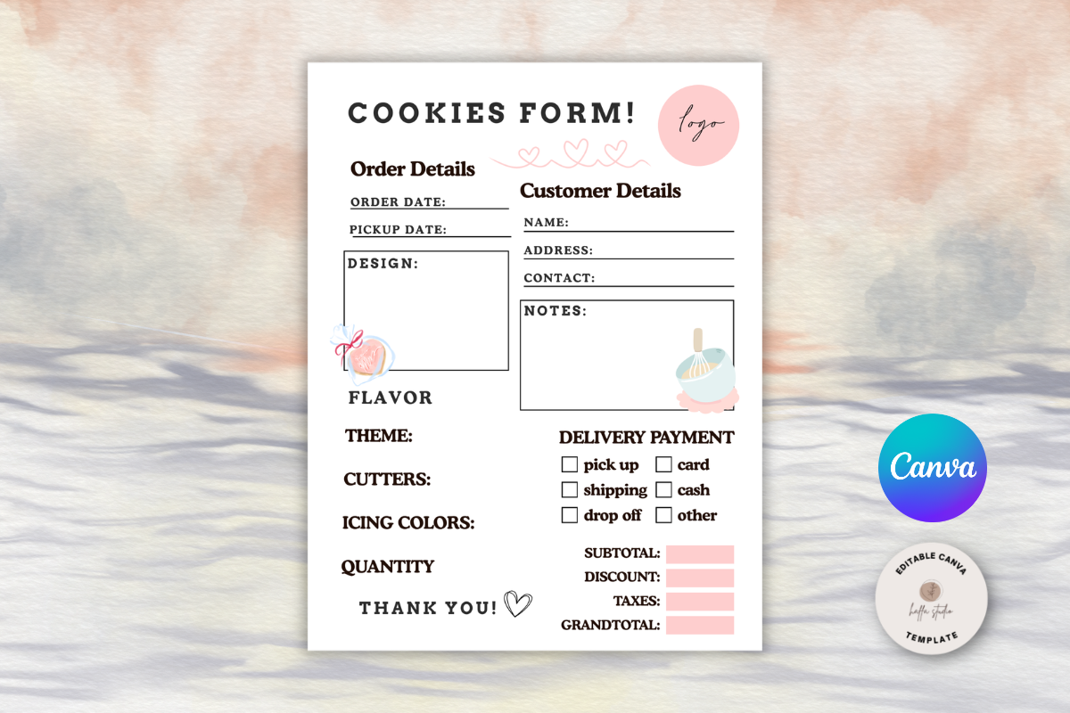 Cookie Order Form Template