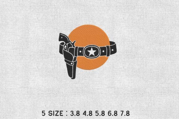 Cowboy Gun Belt Western Embroidery File
