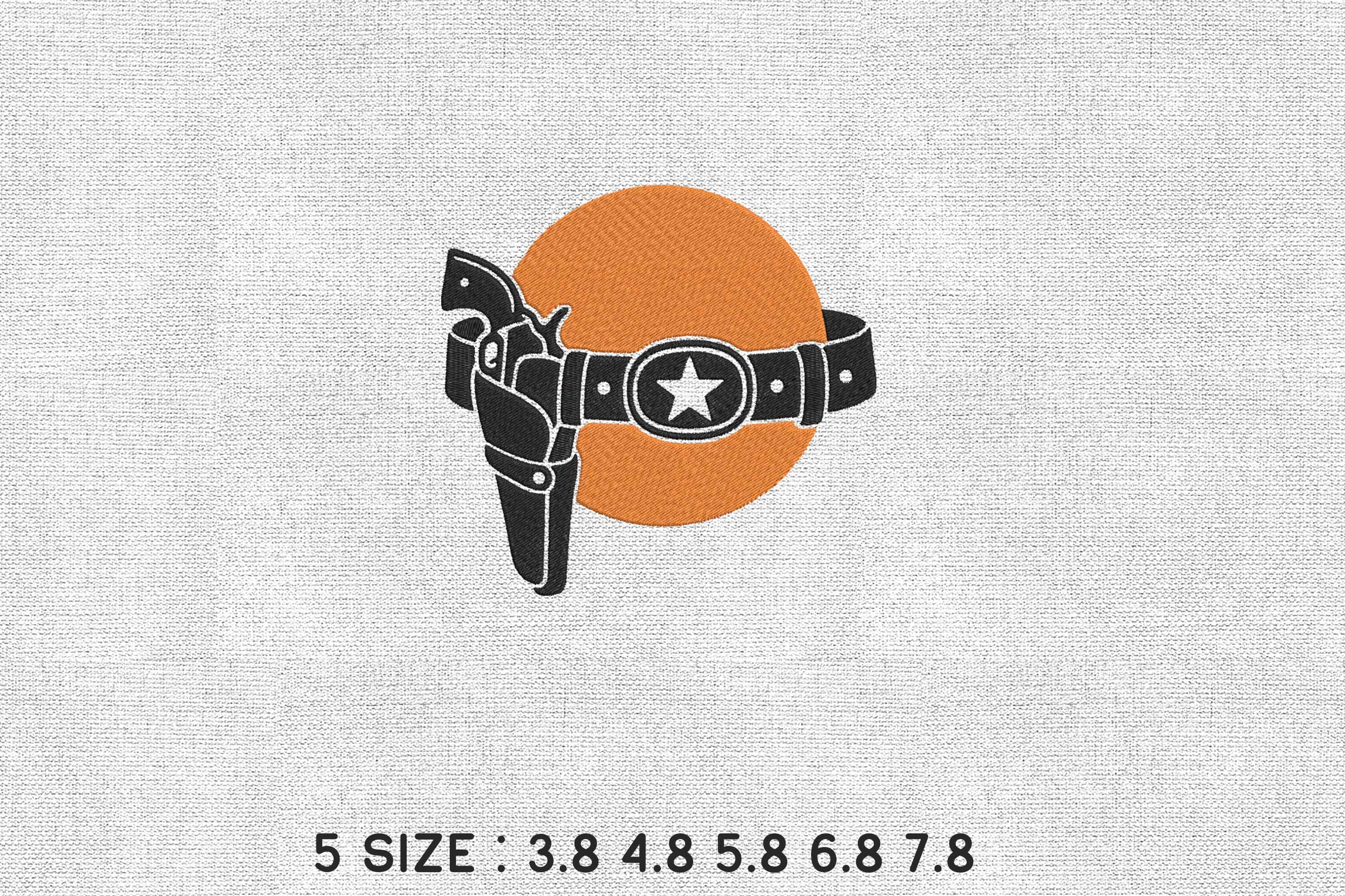 Cowboy Gun Belt Western Embroidery File