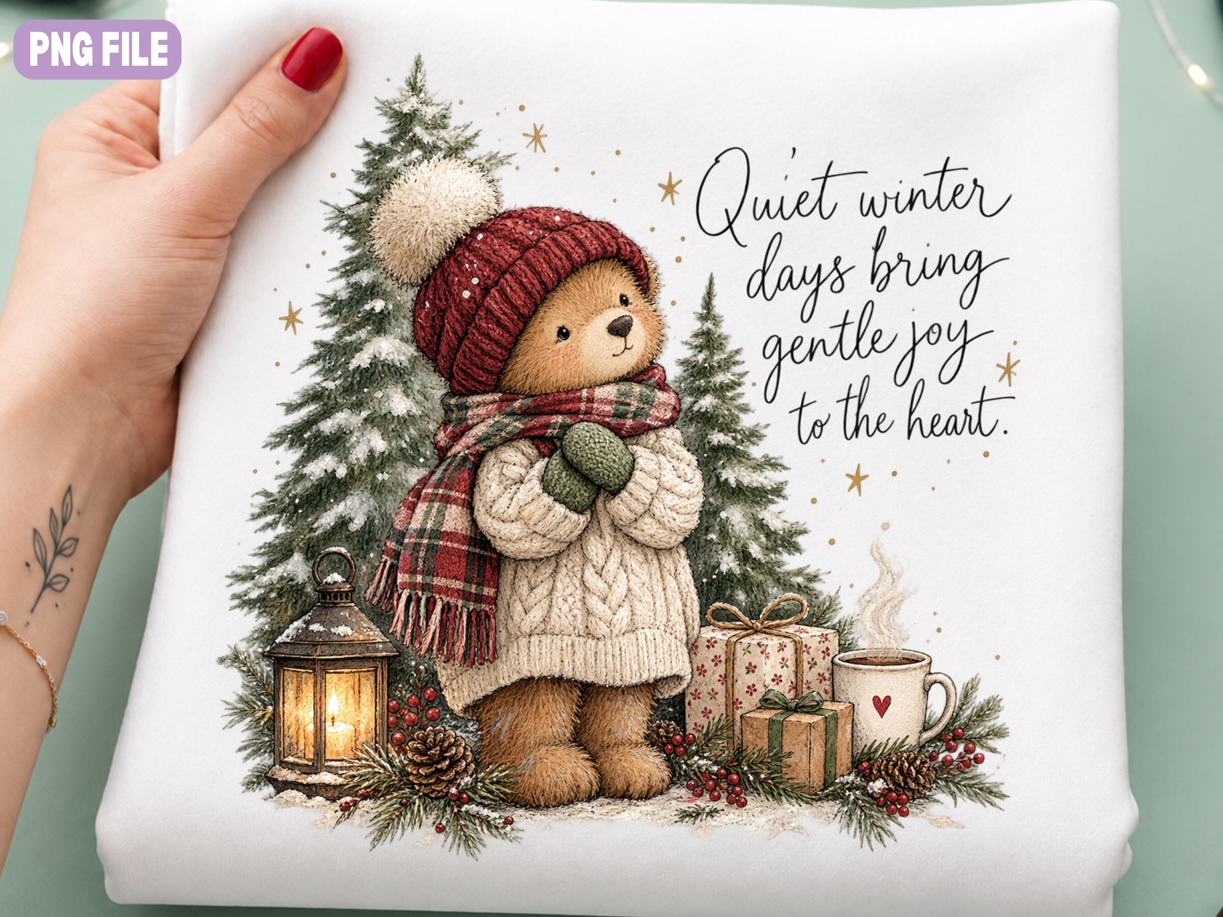 Cozy Christmas Trendy Png