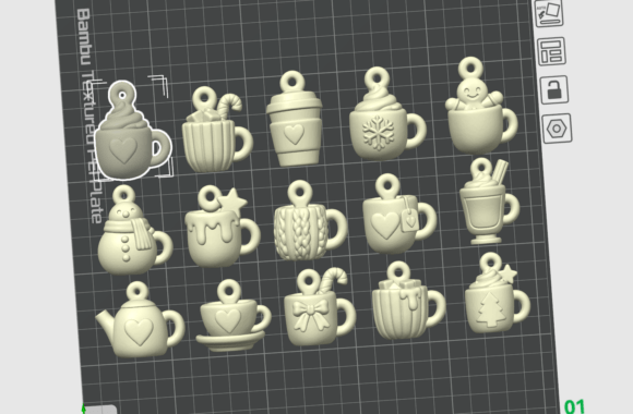 Cozy Drink Charms STL Bundle – 15 Cute Mug & Warm Drink 3D Print Files - Image 3