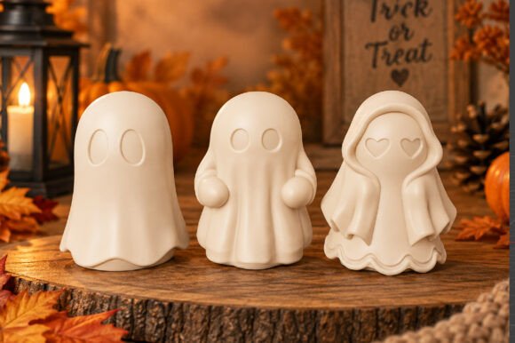 Ghost Halloween Bowl STL - Cute Kawaii 3D Print Candy Bowl File - Image 18