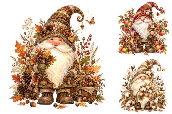 Fall Gnome PNG Bundle