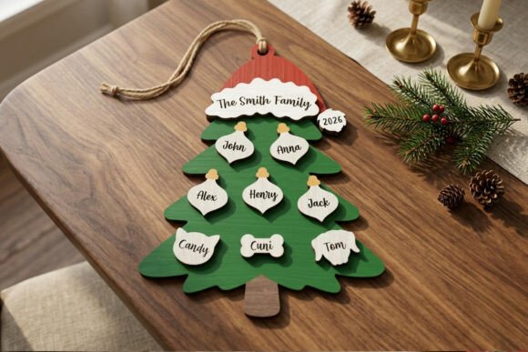 Family Christmas Tree Ornament