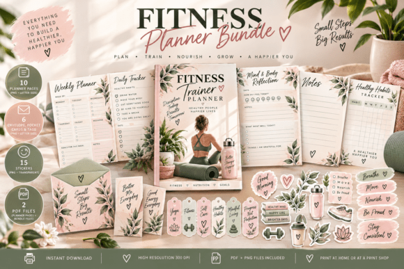Fitness & Wellness Planner Bundle