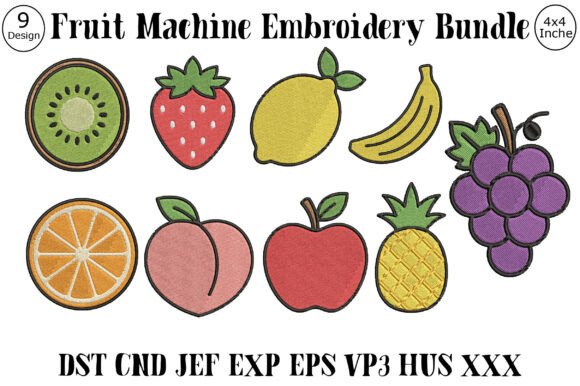 Fruit Machine Embroidery Bundle
