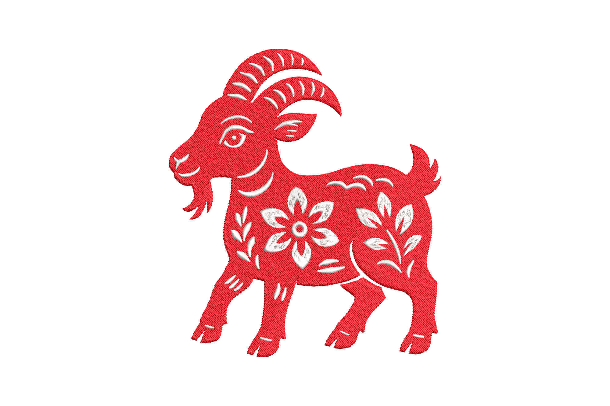 Funny Floral Goat